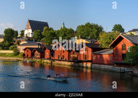 Depositi presso il fiume, Altdtadt, Porvoo, Finlandia Foto Stock