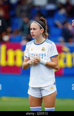 BARCELLONA - MAR 13: Athenea del Castillo in azione durante la Primera Iberdrola match tra FC Barcelona Women e Real Madrid Women al Johan Cr Foto Stock