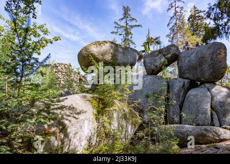 Labirinto di roccia Luisenburg, Wunsiedel Foto Stock