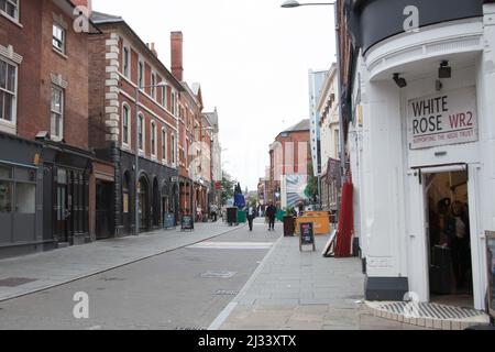 Vedute di Broad Street a Nottingham nel Regno Unito Foto Stock