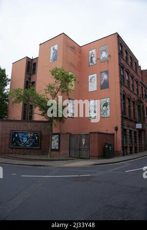 Street Art su Woolpack Lane a Nottingham nel Regno Unito Foto Stock