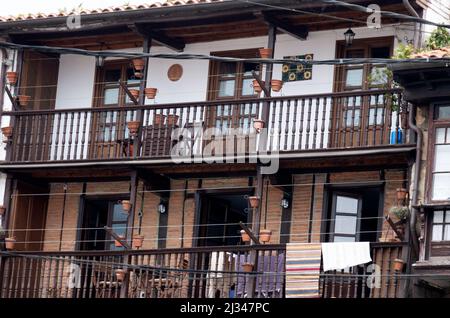 Pittoresca città di Comillas in Cantabria, Spagna settentrionale Foto Stock