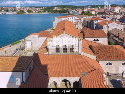 Porec, Basilica Eufrasiana, vista dal campanile Foto Stock