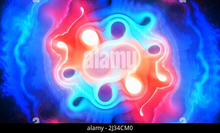 Grafica a colori, sfondo astratto generato dal computer, rendering 3D Foto Stock