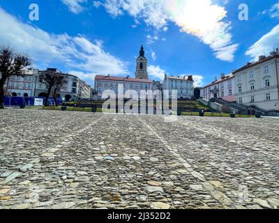 Przemysl, Polonia. 4th Apr 2022. Piazza a Przemysl, Polonia (Credit Image: © Amy Katz/ZUMA Press Wire) Foto Stock