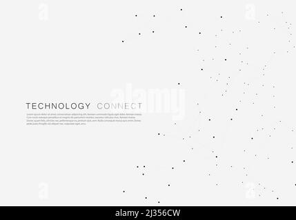 Struttura di connessione molecolare della catena neuronale Illustrazione Vettoriale