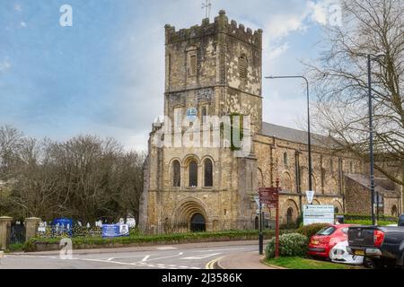 Chiesa Prioria di Santa Maria, Chepstow Foto Stock