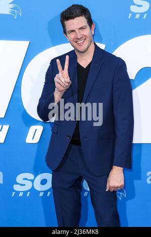 Westwood, Stati Uniti. 05th Apr 2022. WESTWOOD, LOS ANGELES, CALIFORNIA, USA - 05 APRILE: Jeff Fowler arriva al Los Angeles Premiere Screening of 'Sonic the Hedgehog 2' tenuto al Regency Village Theatre il 5 aprile 2022 a Westwood, Los Angeles, California, Stati Uniti. (Foto di Xavier Collin/Image Press Agency) Credit: Image Press Agency/Alamy Live News Foto Stock