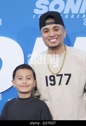 Los Angeles, CA. 5th Apr 2022. Justice Alex, ospite a Sonic the Hedgehog 2 Premiere Screening al Regency Village Theatre di Los Angeles, California, il 5 aprile 2022. Credit: Faye Sadou/Media Punch/Alamy Live News Foto Stock