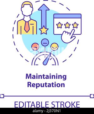 Icona del concetto di mantenimento della reputazione Illustrazione Vettoriale