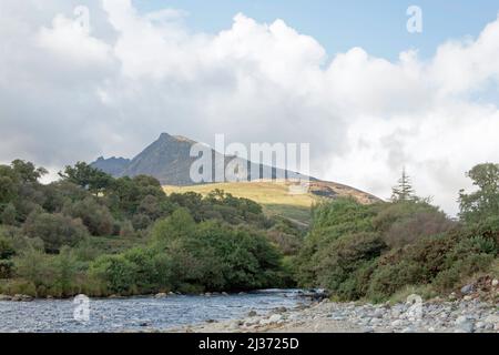 Caisteal Abhail visto da vicino Nord Sannox l'isola di Arran Nord Ayrshire Scozia Foto Stock