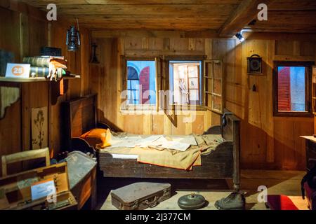All'interno del Museo del Cervino, Zermatt, cantone del Vallese, Alpi svizzere, Svizzera, Europa. Il Museo del Cervino - Zermatlantis offre una panoramica della de Foto Stock
