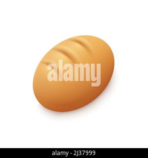 Pane o pane. 3d icona vettore. Stile minimal cartoon. Illustrazione Vettoriale