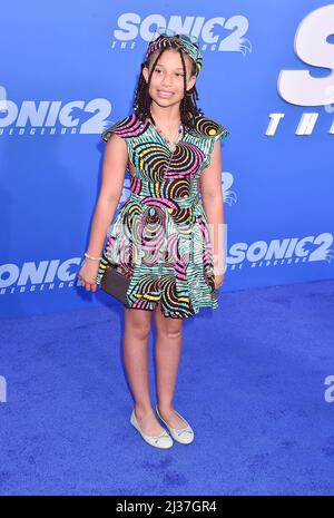 Los Angeles, CA. 05th Apr 2022. Melody Niemann partecipa alla prima proiezione di Los Angeles di 'Sonic the Hedgehog 2' al Regency Village Theatre il 05 aprile 2022 a Los Angeles, California. Credit: Jeffrey Mayer/JTM Photos/Media Punch/Alamy Live News Foto Stock