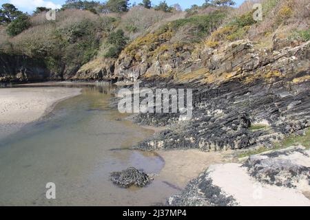Portmeirion è un incantevole villaggio in stile italiano sulla costa del Galles del Nord, progettato e costruito da Sir Clough Williams-Ellis - UK, PETER GRANT Foto Stock