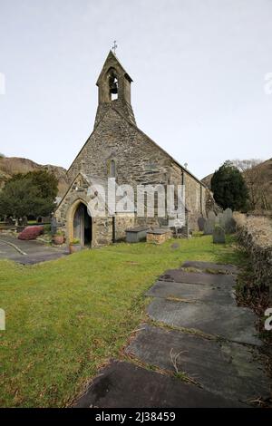 Beddgelert, Snowdonia, Gwynedd, Galles, Regno Unito, Chiesa di St Marys Foto Stock