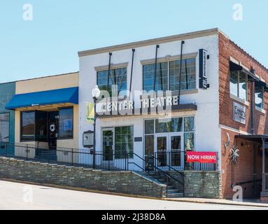 FORT MILL, S.C.-2 APRILE 22: Il Centre Theatre su Main St. Nel centro cittadino. Foto Stock