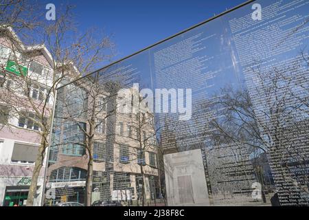 Gedenkstätte, Spiegelwand, Hermann-Ehlers-Platz, Steglitz, Steglitz-Zehlendorf, Berlino, Deutschland Foto Stock