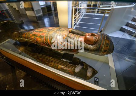 Barcellona, Spagna. Manufatti nel Museo della Cultura dell'Antico Egitto Foto Stock