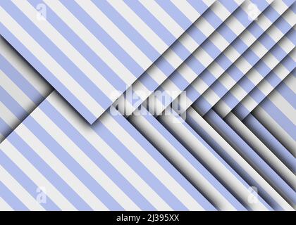 Uno sfondo astratto a strisce blu e bianco Foto Stock