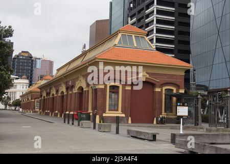 Nuova Zelanda, Wellington - Gennaio 11 2020: Vista esterna della galleria di ritratti te Pukenga Whakaata il Gennaio 11 2020 a Wellington, Nuova Zelanda. Foto Stock