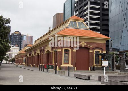Nuova Zelanda, Wellington - Gennaio 11 2020: Vista esterna della galleria di ritratti te Pukenga Whakaata il Gennaio 11 2020 a Wellington, Nuova Zelanda. Foto Stock