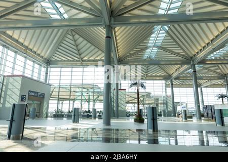 All'interno dell'Aeroporto Internazionale di Felipe Angeles. Hall partenze. Foto Stock