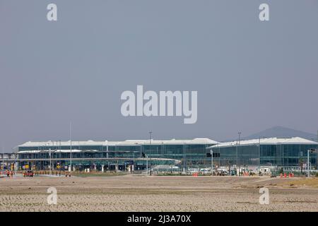 Aspetto dell'Aeroporto Internazionale di Felipe Angeles. Esterno dell'aeroporto. Foto Stock