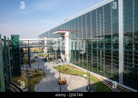 Aspetto dell'Aeroporto Internazionale di Felipe Angeles. Esterno dell'aeroporto. Foto Stock