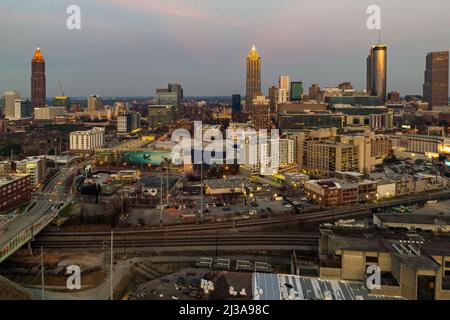 Atlanta in prima serata Foto Stock