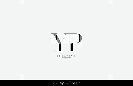 Lettere alfabetiche iniziali logo monogramma YP PY P Illustrazione Vettoriale