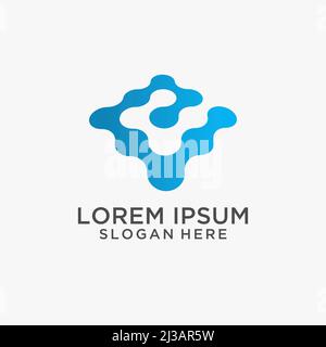 Logo lettera e CONNECT Illustrazione Vettoriale