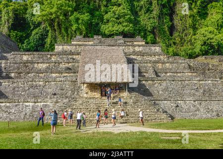 Tempio XIII, rovine maya, Palenque, Chiapas, Messico Foto Stock