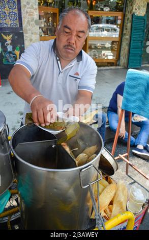 Vendita via Tamale, Città del Messico, Messico Foto Stock