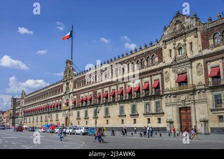 Palacio Nacional, Plaza de la Constitucion, Città del Messico, Messico Foto Stock