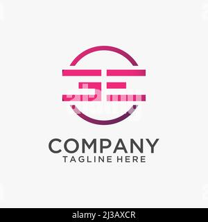 Logo a lettere GE Illustrazione Vettoriale