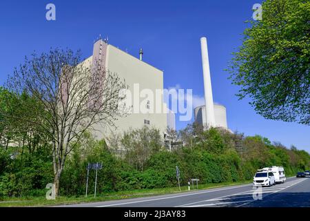 Centrale elettrica di Heyden, Lahde, Petershagen, distretto di Minden-Luebbecke, Renania settentrionale-Vestfalia, Germania Foto Stock