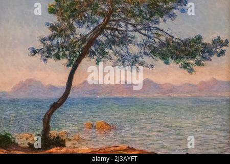 Inghilterra, Londra, Somerset House, The Courtauld Gallery, Pittura intitolata 'Antibes' di Claude Monet datata 1888 Foto Stock