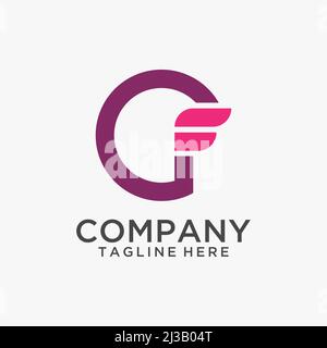 Logo Letter GF Illustrazione Vettoriale
