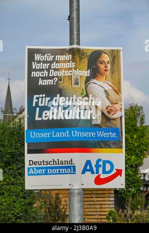 Poster elettorale, AFD, Bundestag elezione 2021, Germania Foto Stock