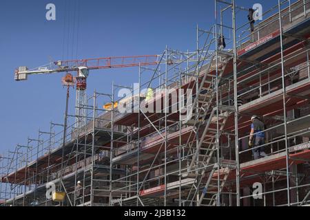 Nuovi appartamenti, Maselakepark, Hakenfelde, Spandau, Berlino, Germania Foto Stock