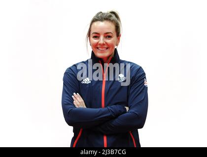 Foto di archivio datata 05-06-2019 dello sprinter olimpico Katy Nicholls, che ha regolato i suoi occhi sul ritorno alla concorrenza d'elite dopo che riveli che sta attendendo il suo primo bambino questa estate. Data di emissione: Giovedì 7 aprile 2022. Foto Stock