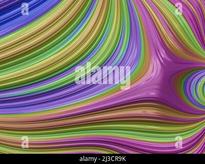 Grafica frattale astratta e colorata generata dal computer per il design creativo Foto Stock