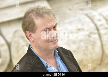 Roma, Italia. 07th Apr 2022. Presentazione del film, gli idoli delle donne.nella foto l'attore italiano Corrado Guzzanti. Roma (Italia) 7 Aprile 2022 Credit: dpa/Alamy Live News Foto Stock