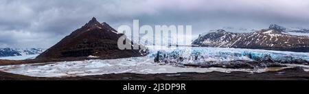 Una parte del ghiacciaio Vatnajokull più grande d'europa in Islanda Foto Stock