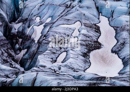 Una parte del ghiacciaio Vatnajokull più grande d'europa in Islanda Foto Stock