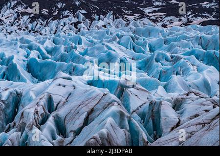 Una parte del ghiacciaio Vatnajokull più grande d'europa in Islanda Foto Stock