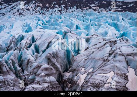 Una parte del ghiacciaio Vatnajokull più grande d'europa in Islanda Foto Stock
