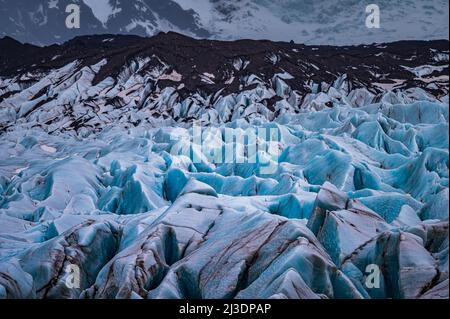 Una parte del ghiacciaio Vatnajokull più grande d'europa in Islanda Foto Stock