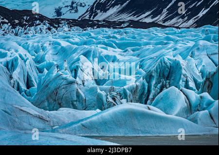 Una parte del ghiacciaio Vatnajokull più grande d'europa in Islanda Foto Stock